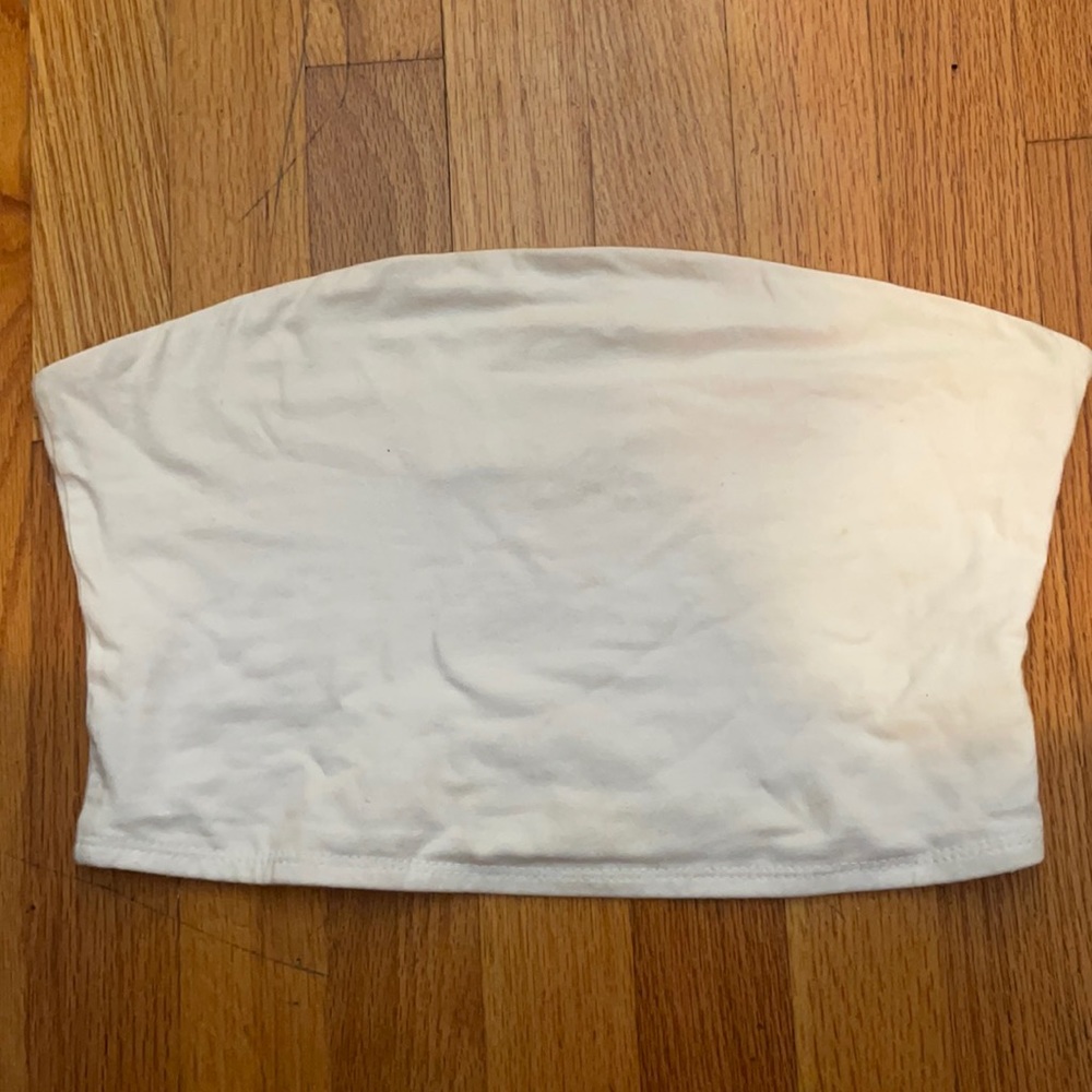 large plain white tube top